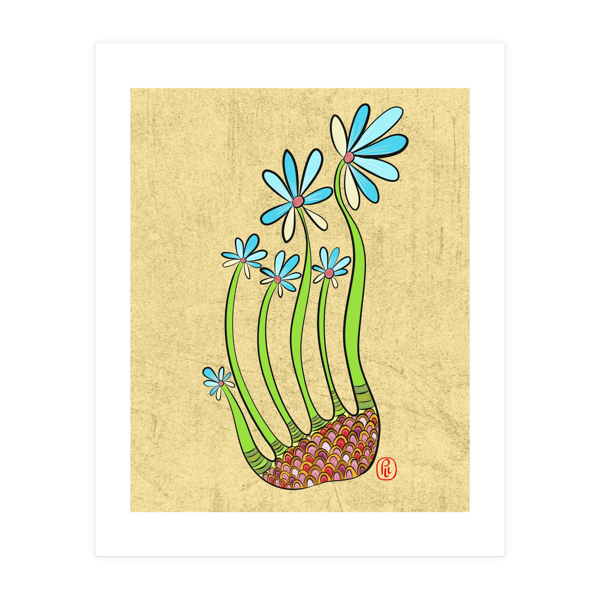 Blue Flowers (Print Only)