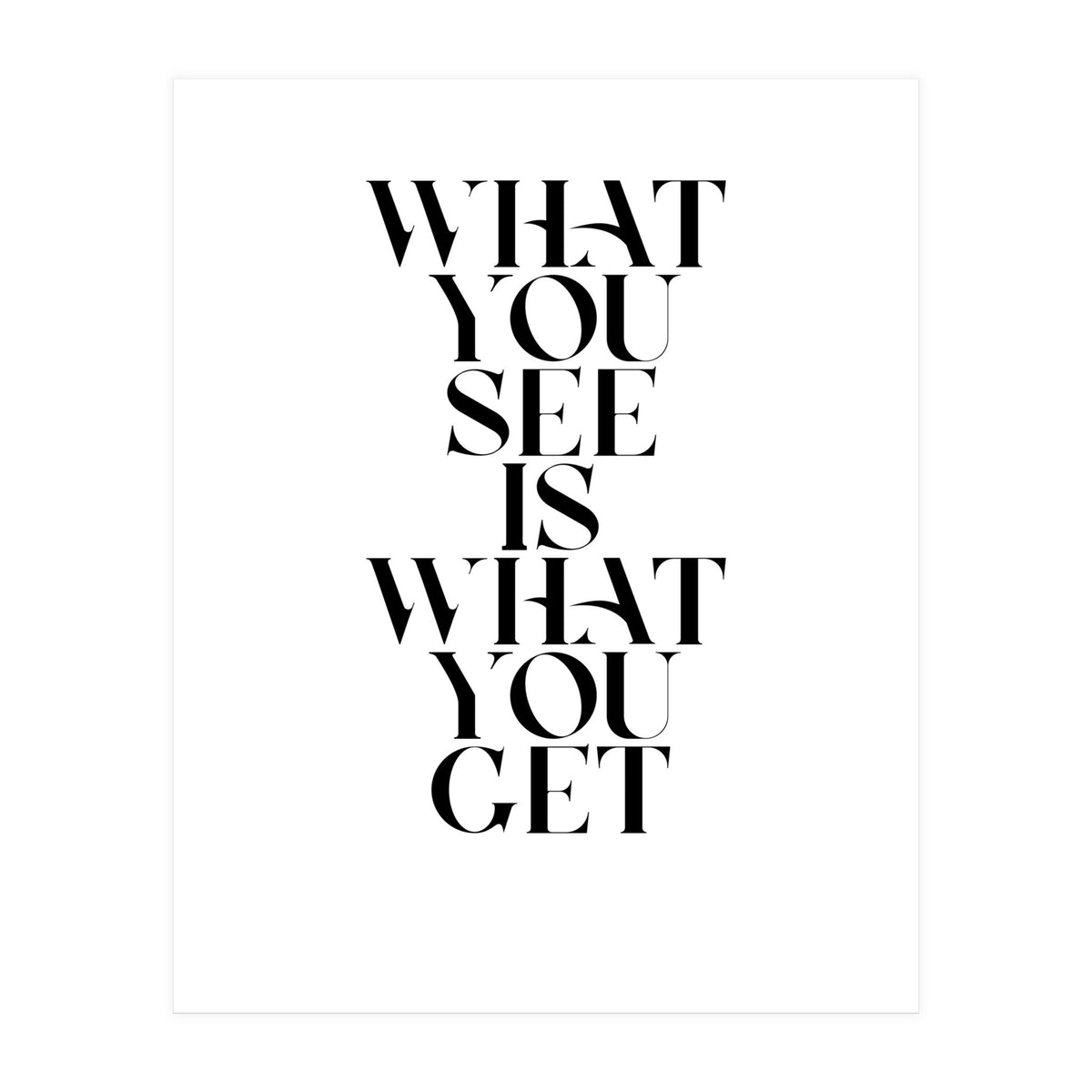 WHAT YOU SEE (Print Only)