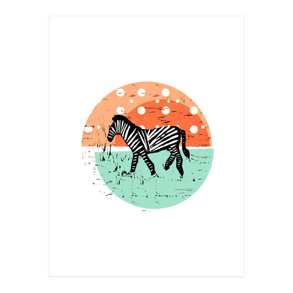 Zebras at Sunset (Print Only)