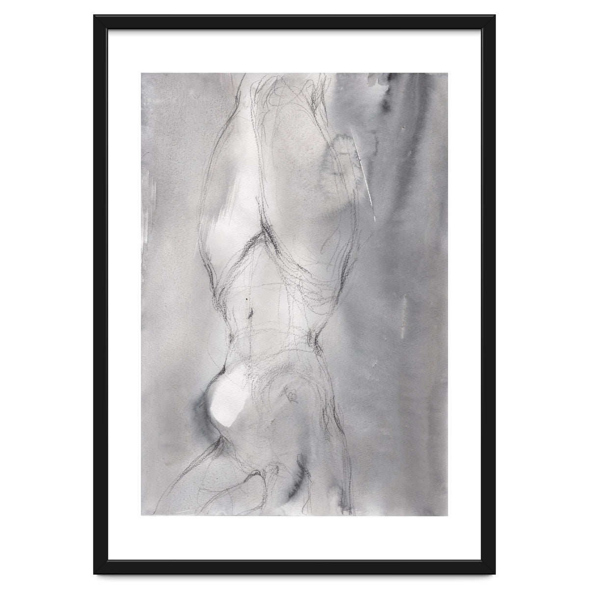 Beautiful erotic drawing of woman.