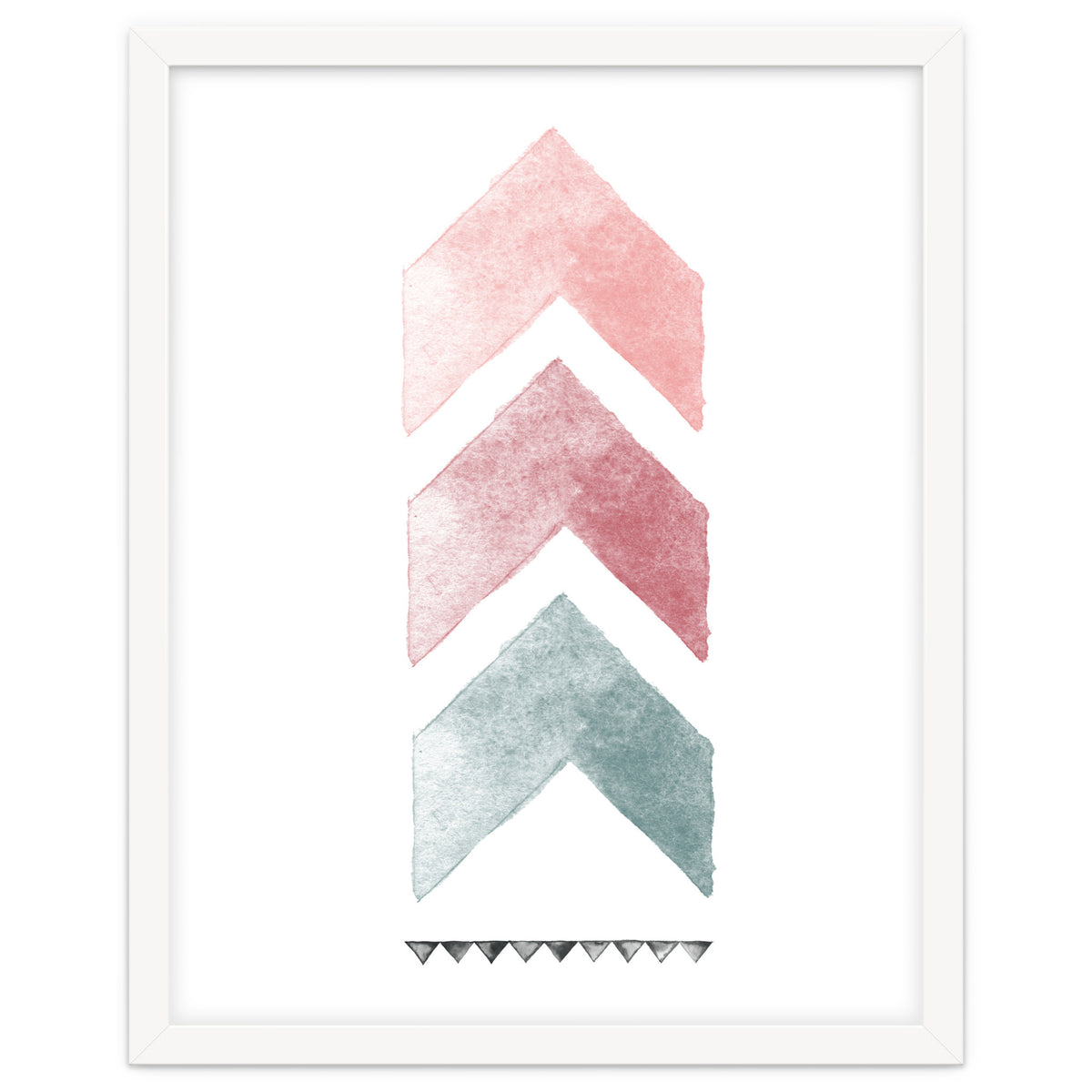 Pink And Blue Watercolor Chevron