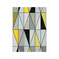Colorful Concrete Triangles - Yellow, Blue, Grey (Print Only)