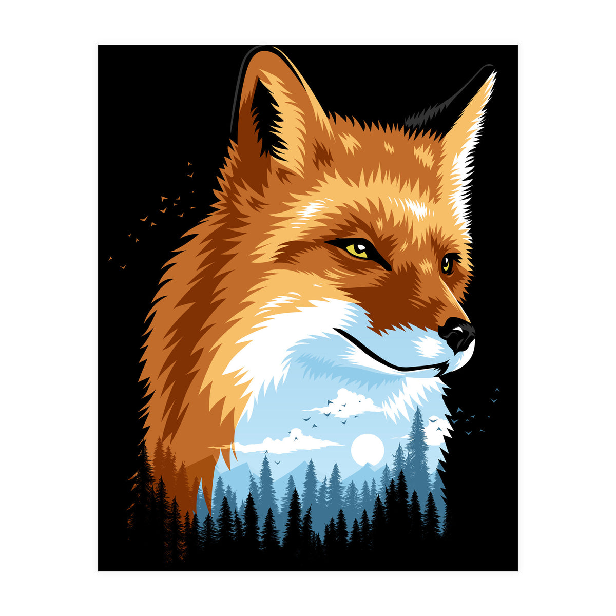 Fox Colors Forest (Print Only)