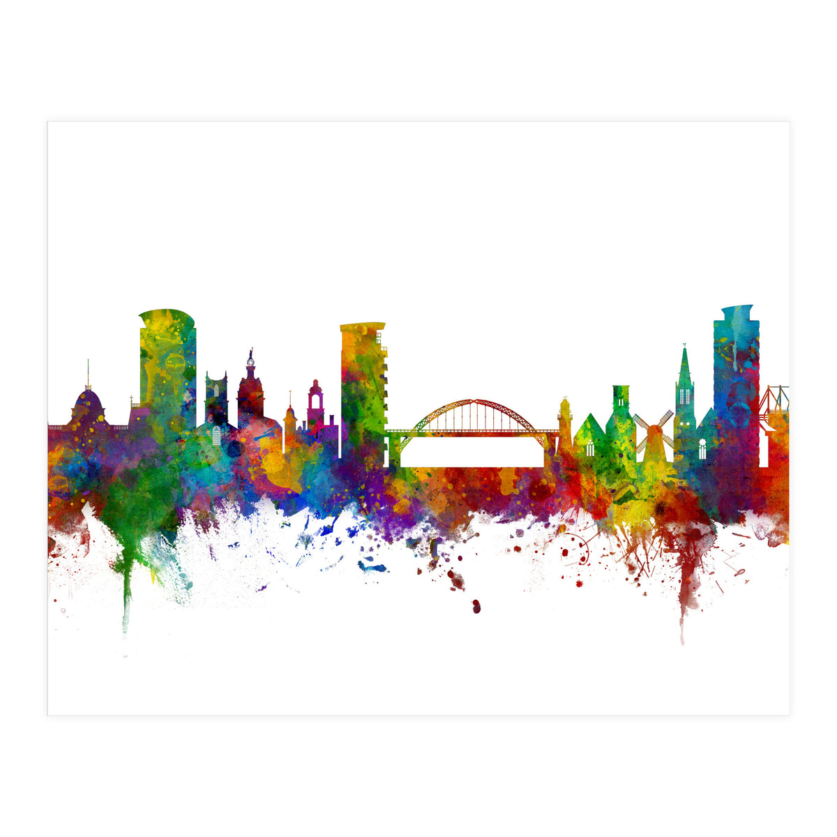 Sunderland England Skyline (Print Only)