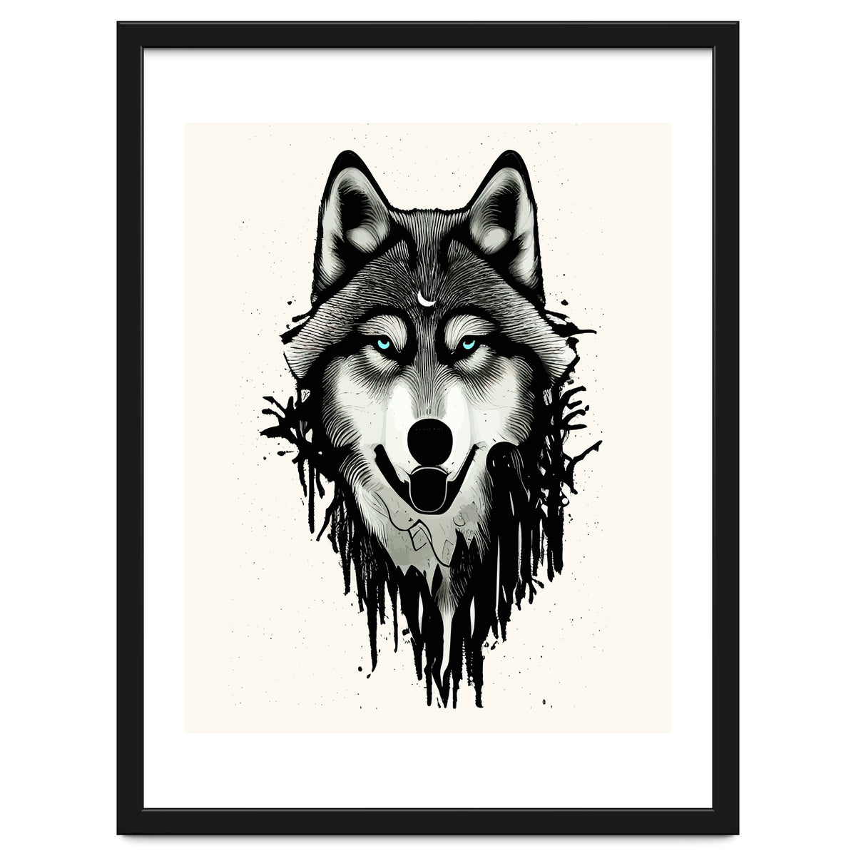 Wicked Soul, Werewolf Wolf Wild Animals Sketch, Wildlife Drawing Line Art, Wild Eclectic Dark Moon