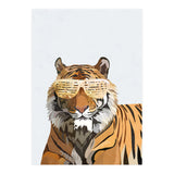 Hip Hop Tiger White Portrait (Print Only) thumbnail