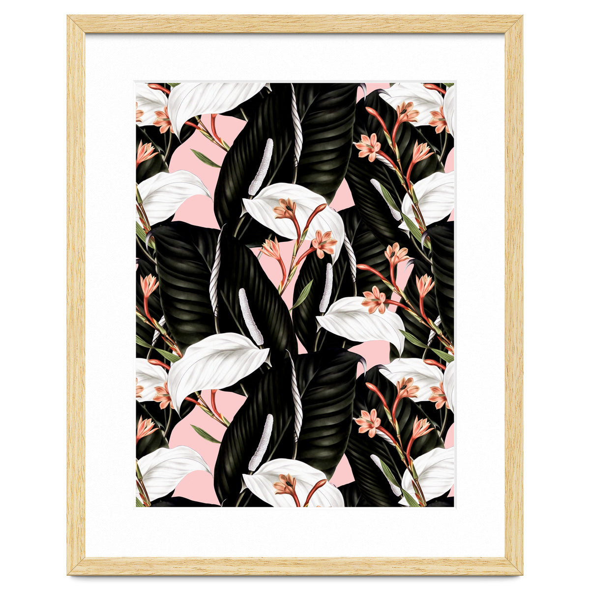 Flowery exotic botanical pink