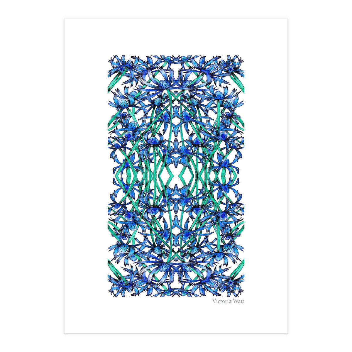 Blue Wildflowers  (Print Only)