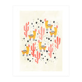 Yellow Llamas Red Cacti (Print Only) thumbnail