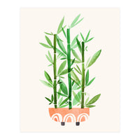 Happy Bamboo Houseplant (Print Only)