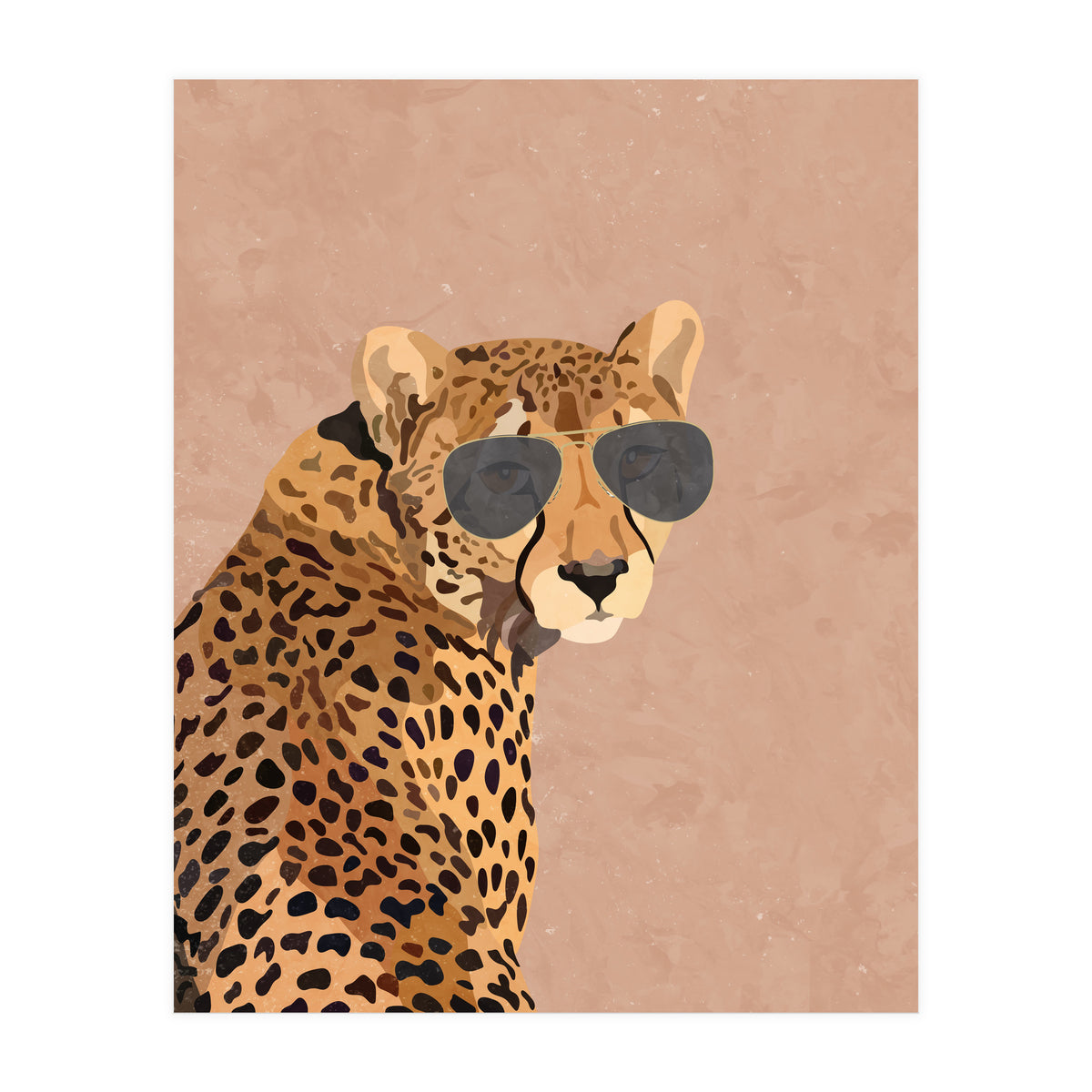 Cool Cheetah Beige and Brown (Print Only)