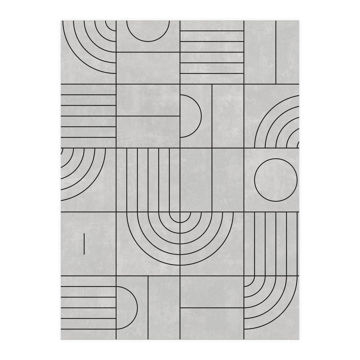 My Favorite Geometric Patterns No.21 - Grey (Print Only)