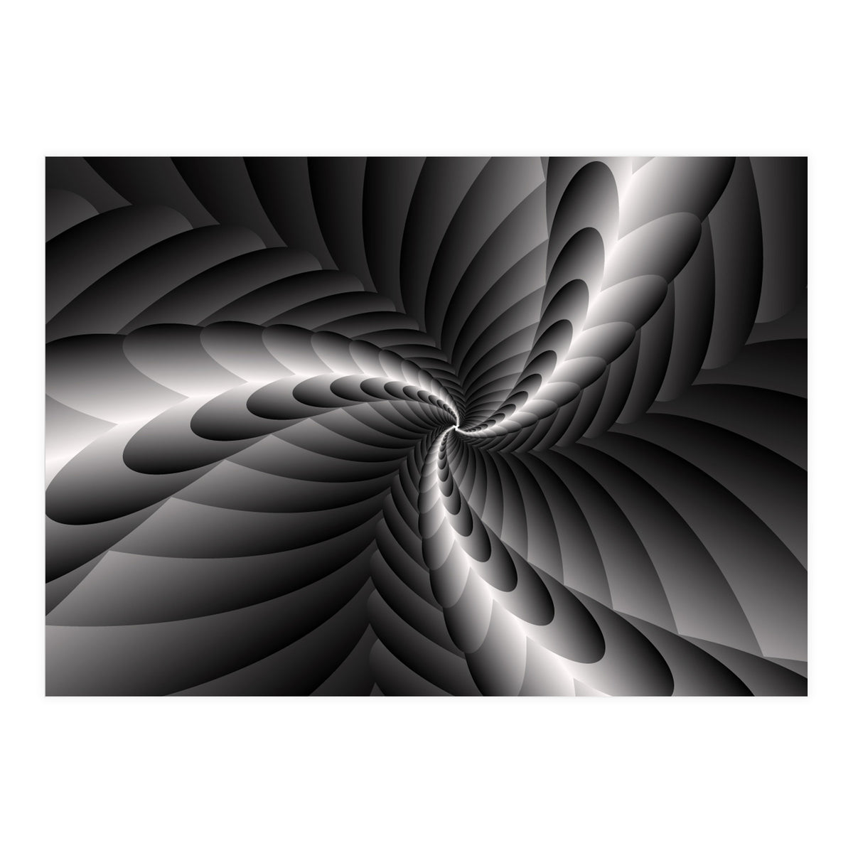 Black & White Fractal (Print Only)