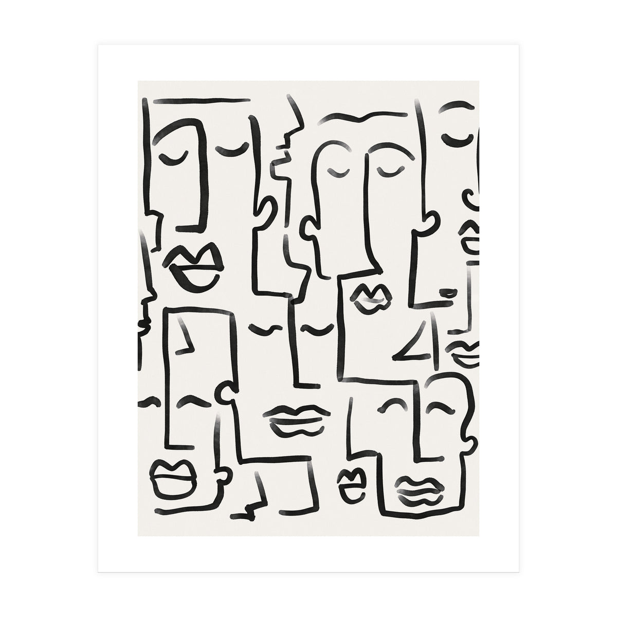 Faces Drawing (Print Only)