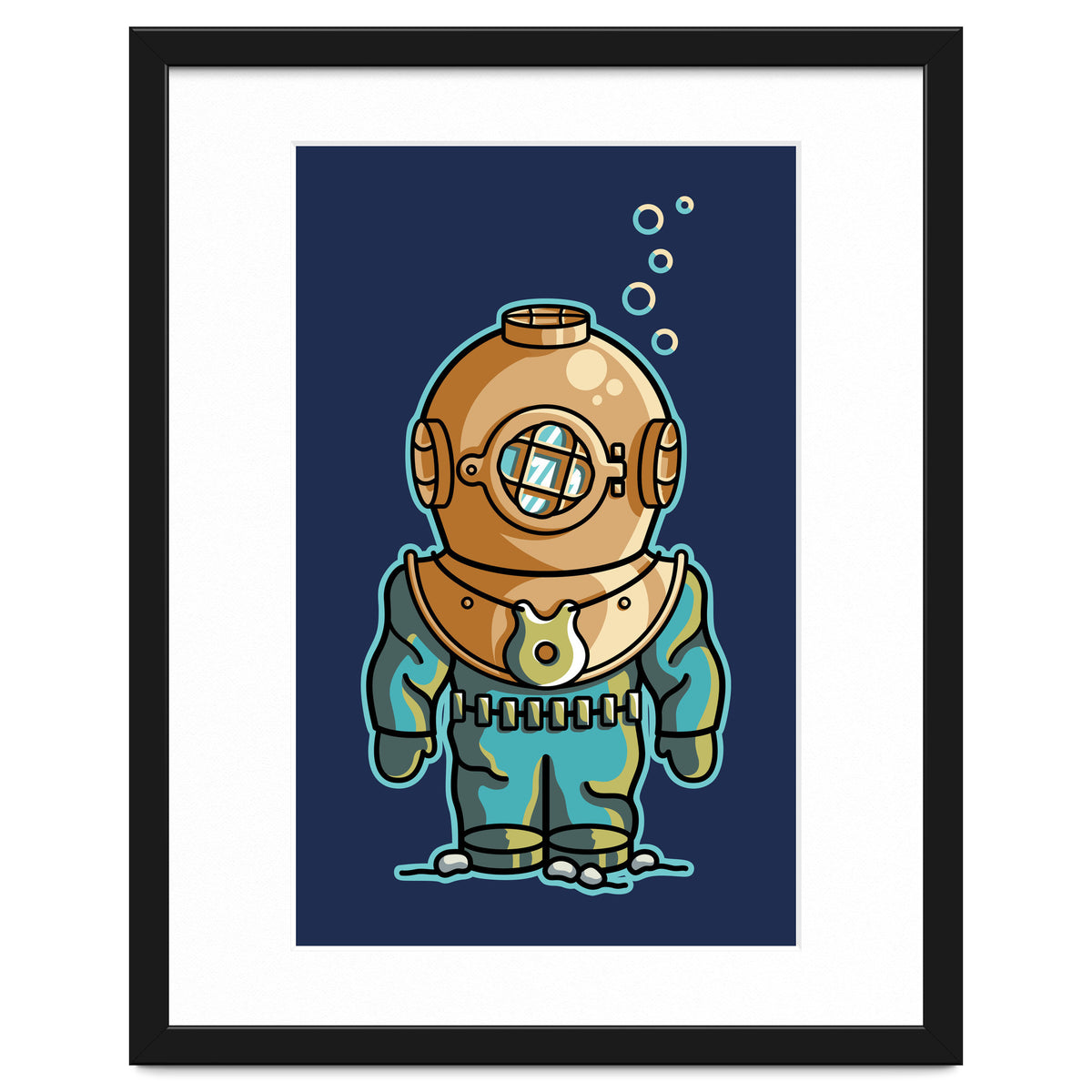 Cute Deep Sea Diver