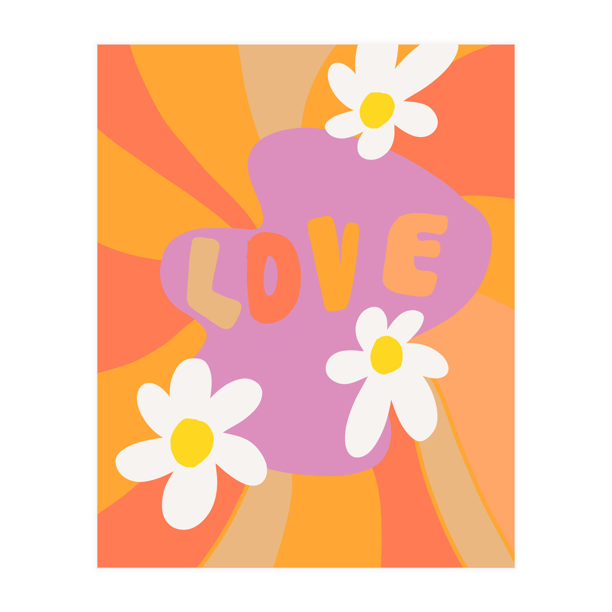 Love 60s 70s Daisy Sunshine (Print Only)