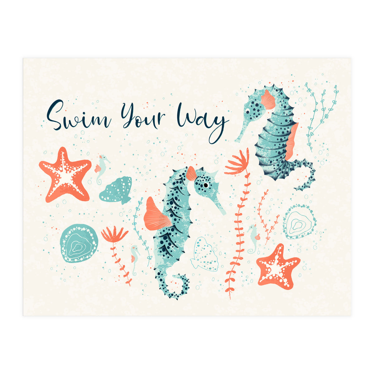 Swim Your Way Seahorse (Print Only)