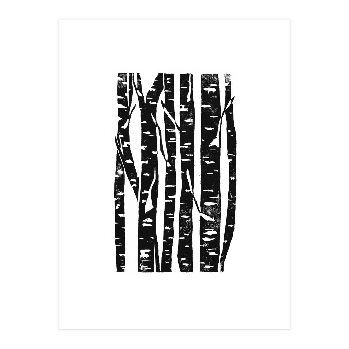Woodcut Birches (Print Only)