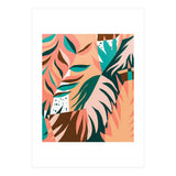 Watching The Leaves Turn, Tropical Autumn Colorful Eclectic Abstract Palm Nature Boho Graphic Design (Print Only) thumbnail