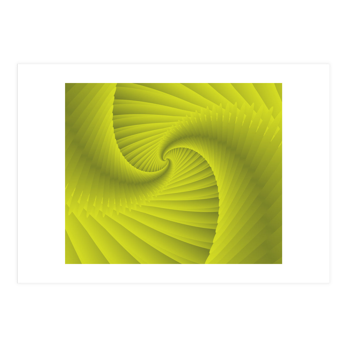 Spiral Fractal Green Art (Print Only)
