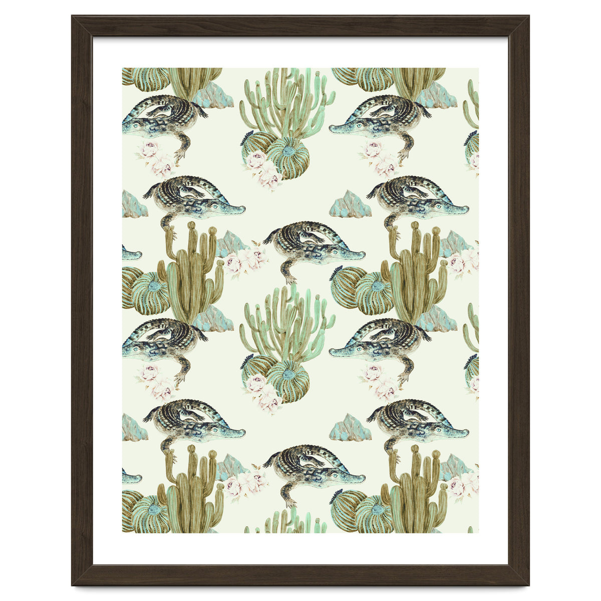 Crocodile pattern on the cactus