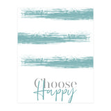Text Art CHOOSE HAPPY | turquoise (Print Only) thumbnail