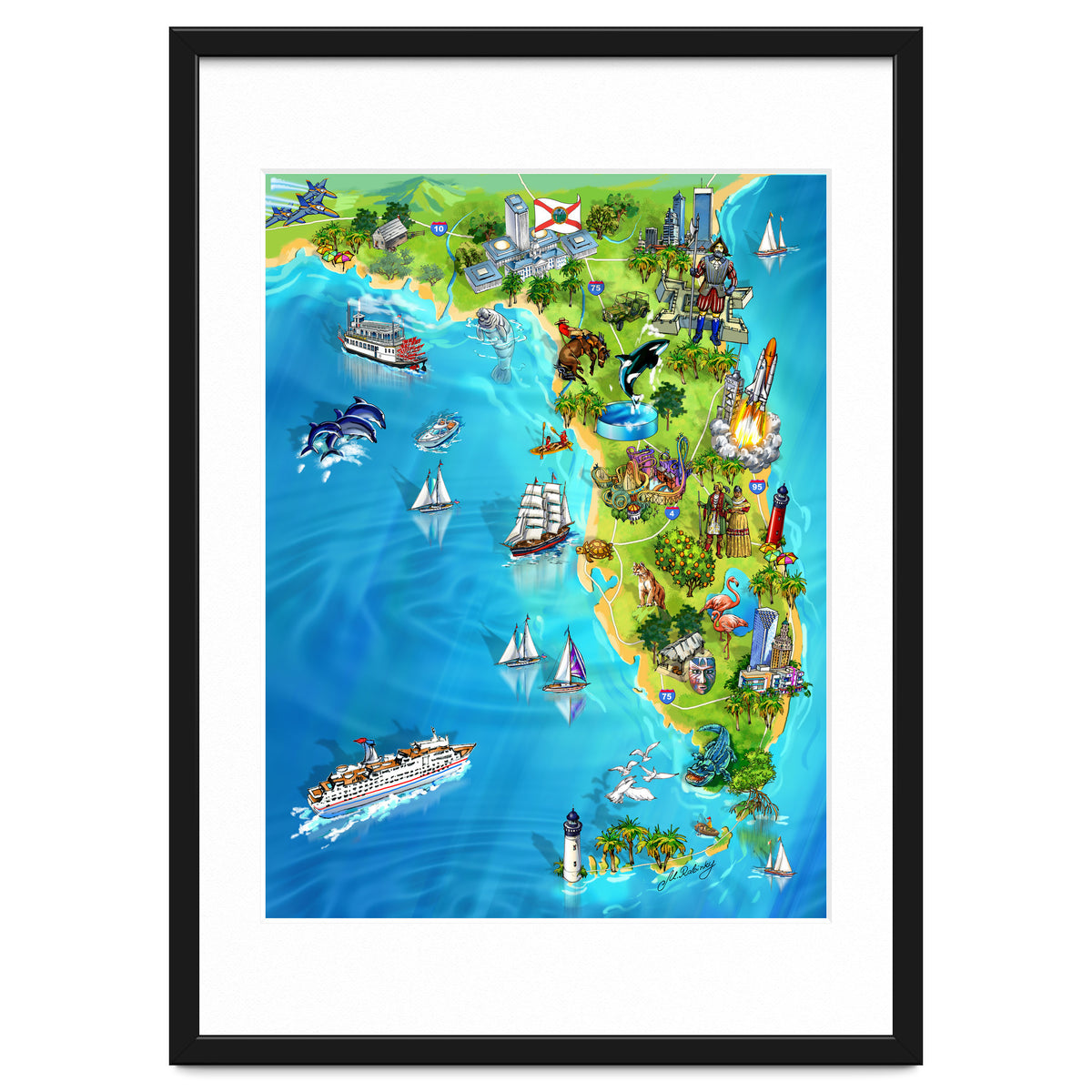 Florida Illustrated Map