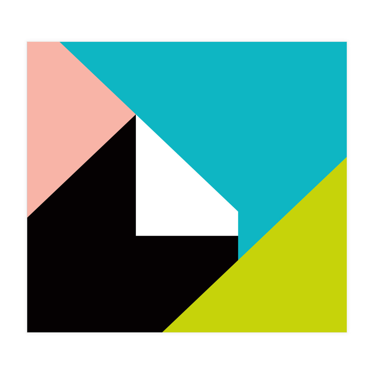 Geometric Shapes No. 266 - pink & lime (Print Only)