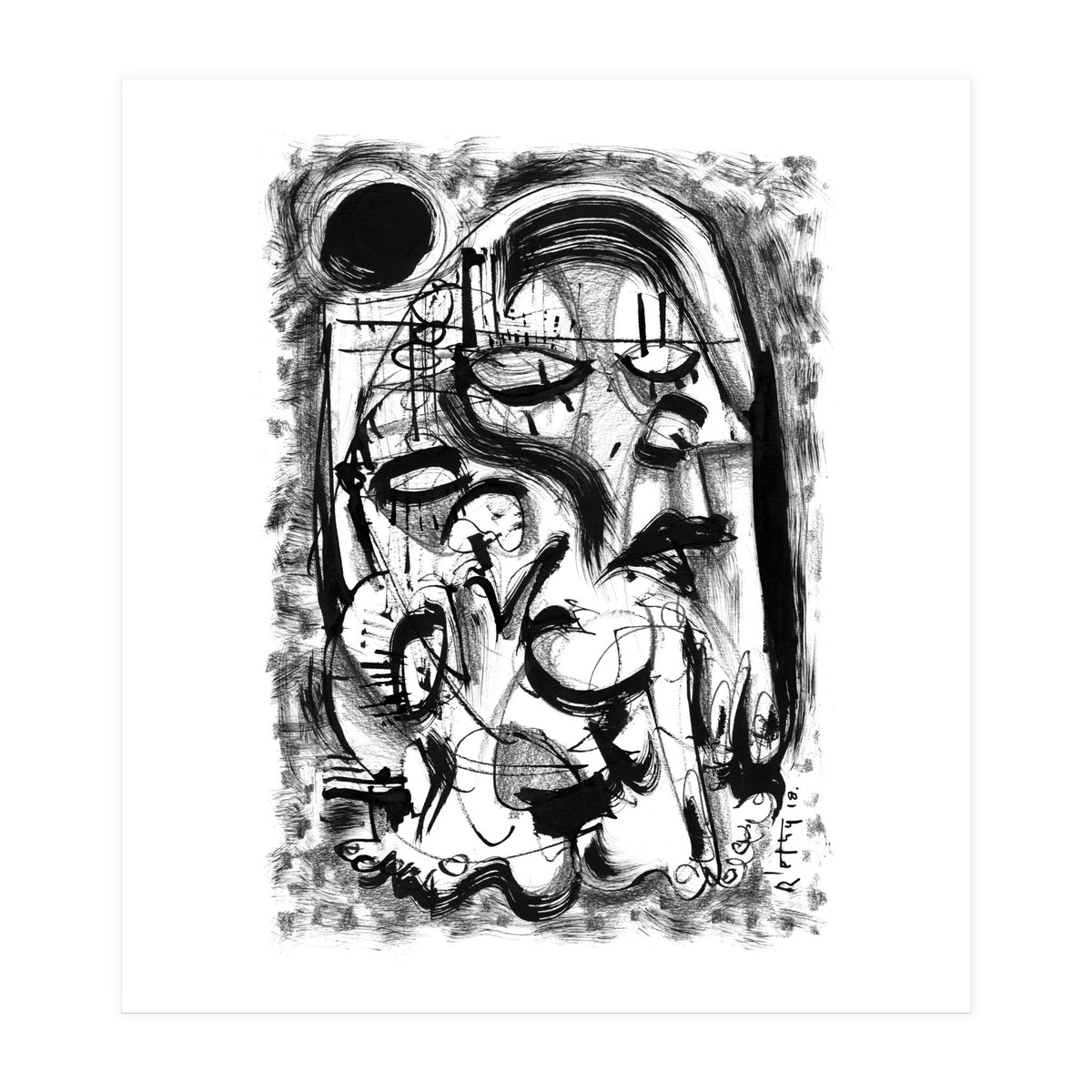 The Witch and Her Sons - b&w (Print Only)