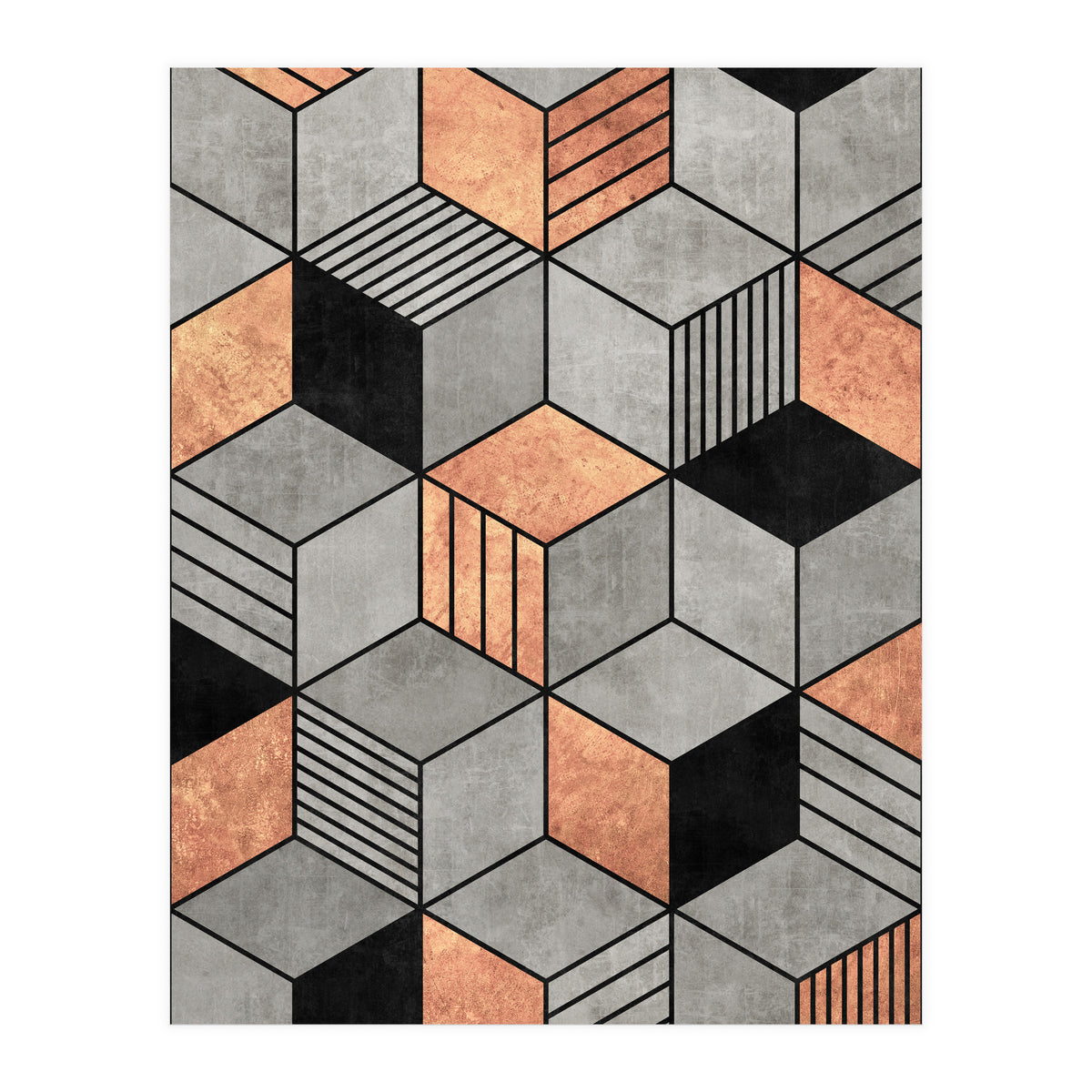 Concrete and Copper Cubes 2 (Print Only)