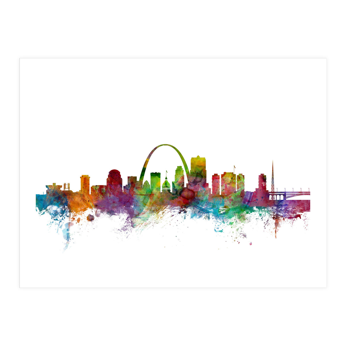 St Louis Missouri Skyline (Print Only)