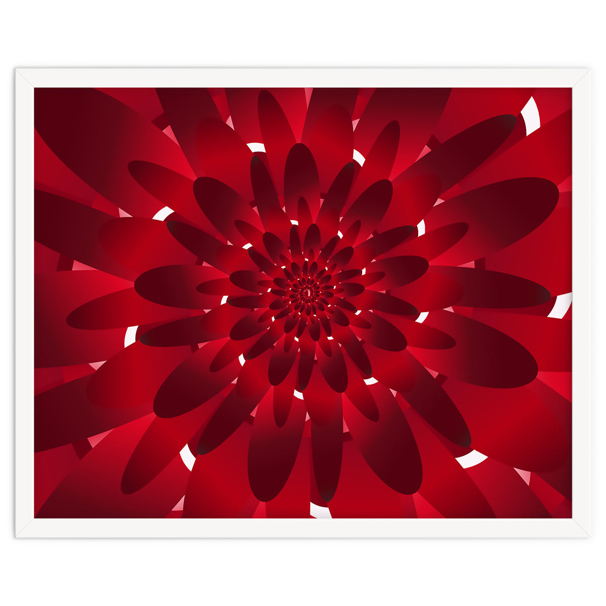 Abstract Modern Red Floral Design Art