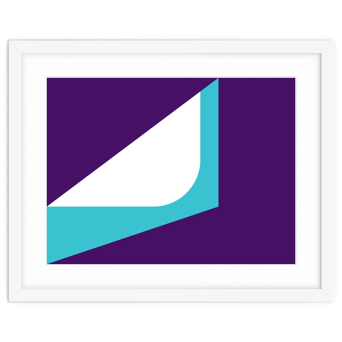 Geometric Shapes No. 22 - teal & purple