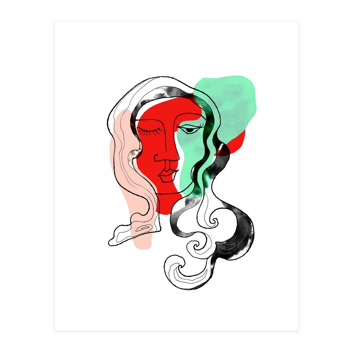 Colorful woman (Print Only)