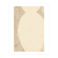 Creame tone vase silhouette (Print Only)