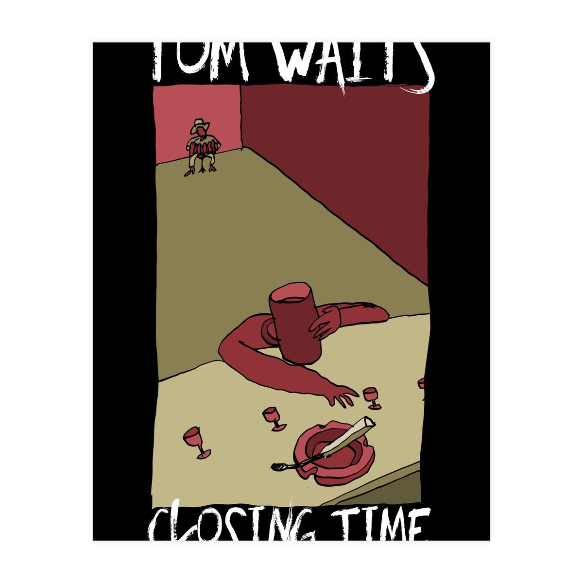 Tom Waits - Closing Time (Print Only)