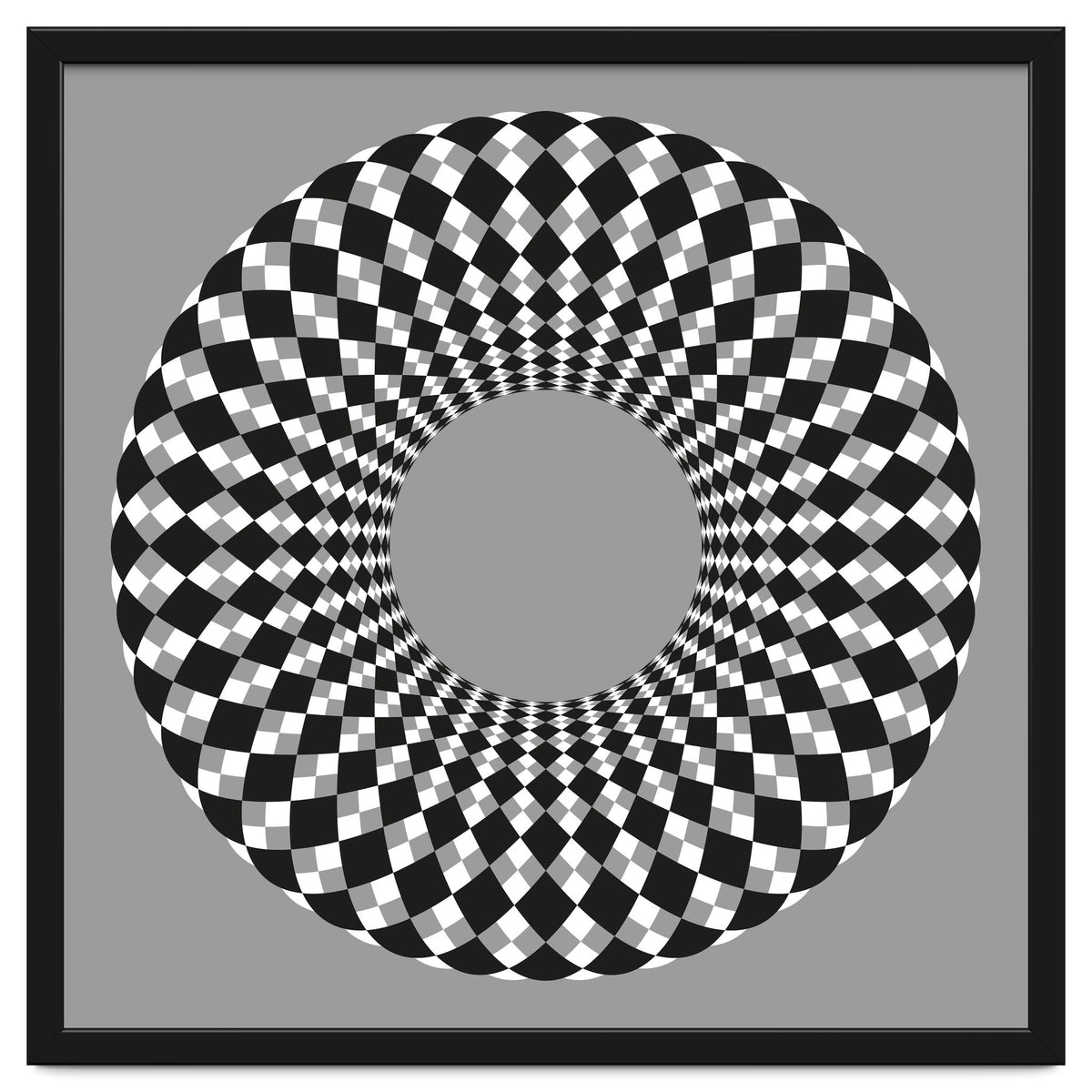 Black and white round