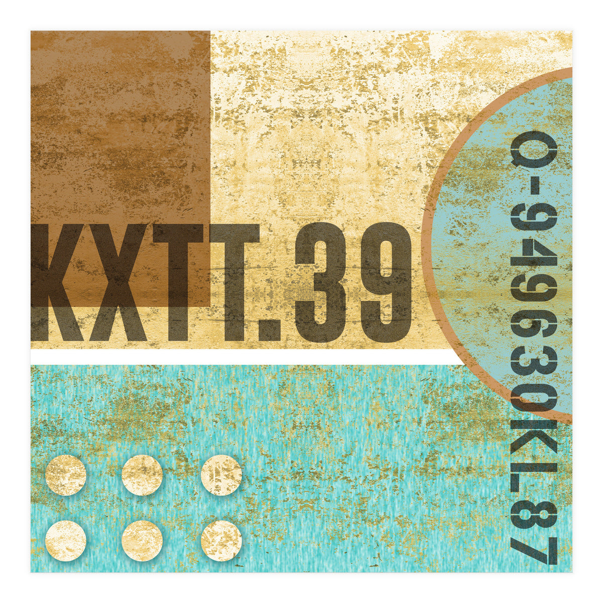 Abstract Industrial Sand And Blue (Print Only)