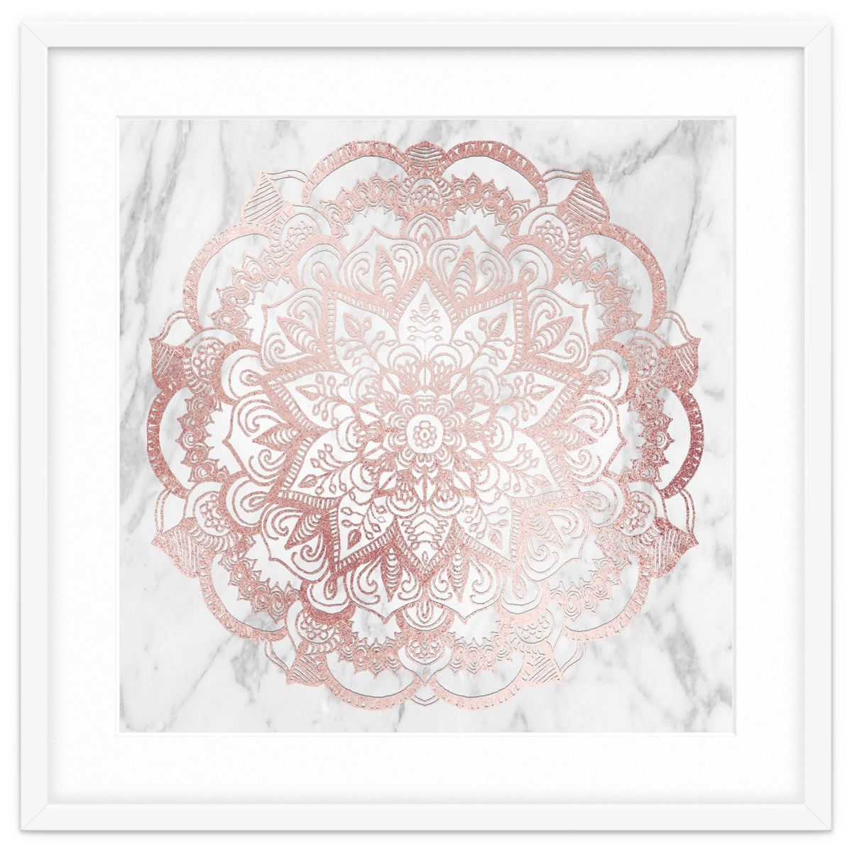 Rose Gold Mandala Star