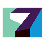 Geometric Shapes No. 60 - purple, mint & purple (Print Only) thumbnail