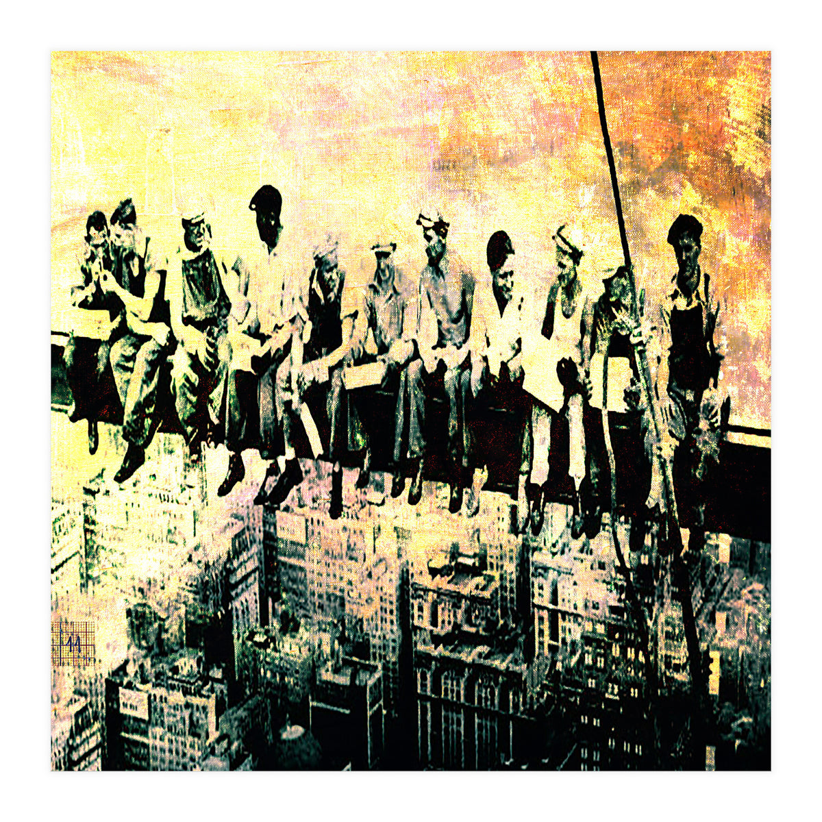 Rereading Lunch Atop A Skyscraper (Print Only)