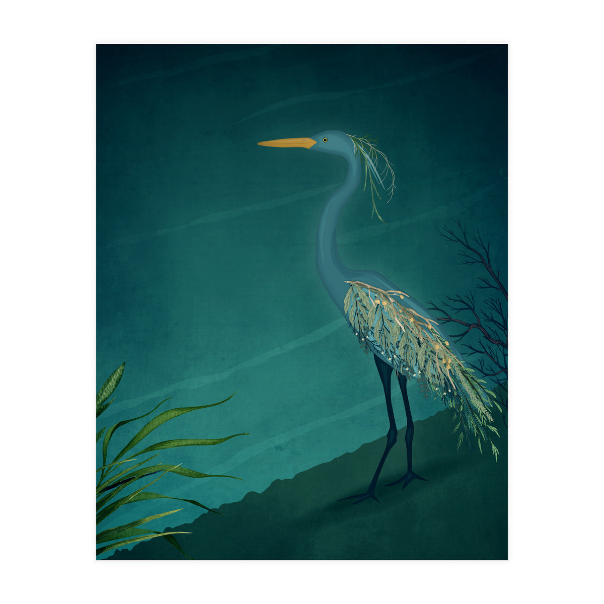 Camouflage:  The Crane (Print Only)