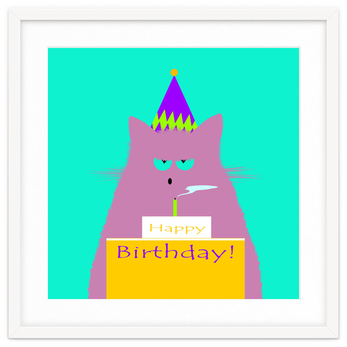 Birthday Lilac Cat