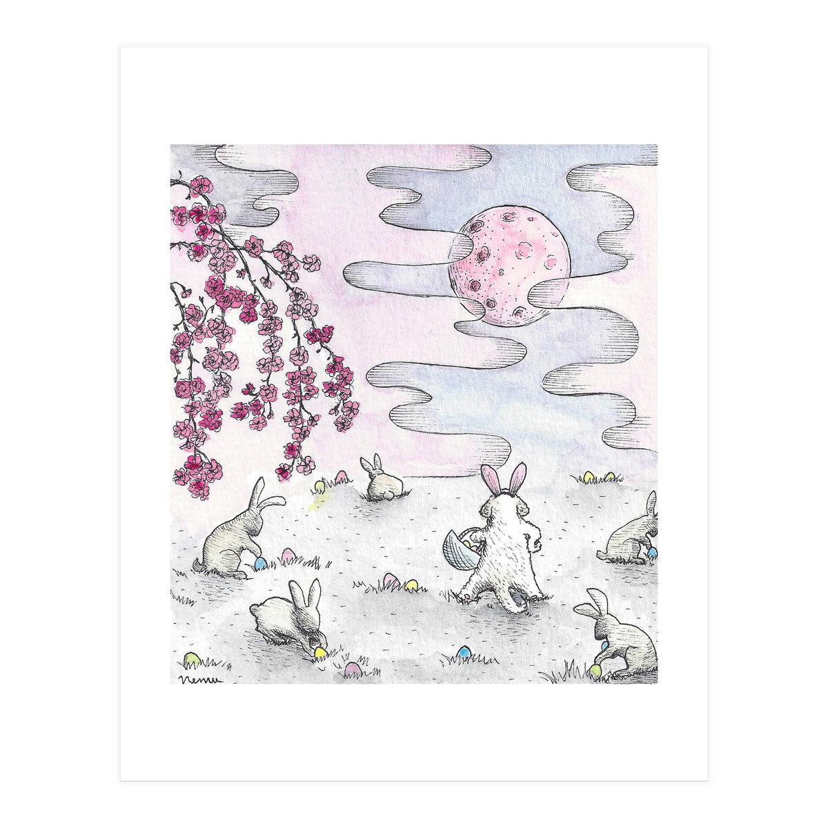 Pink Easter Moon (Print Only)