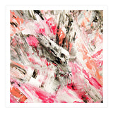 Candy Modern Pink Salmon Black Grey Acrylic Brushstrokes (Print Only) thumbnail