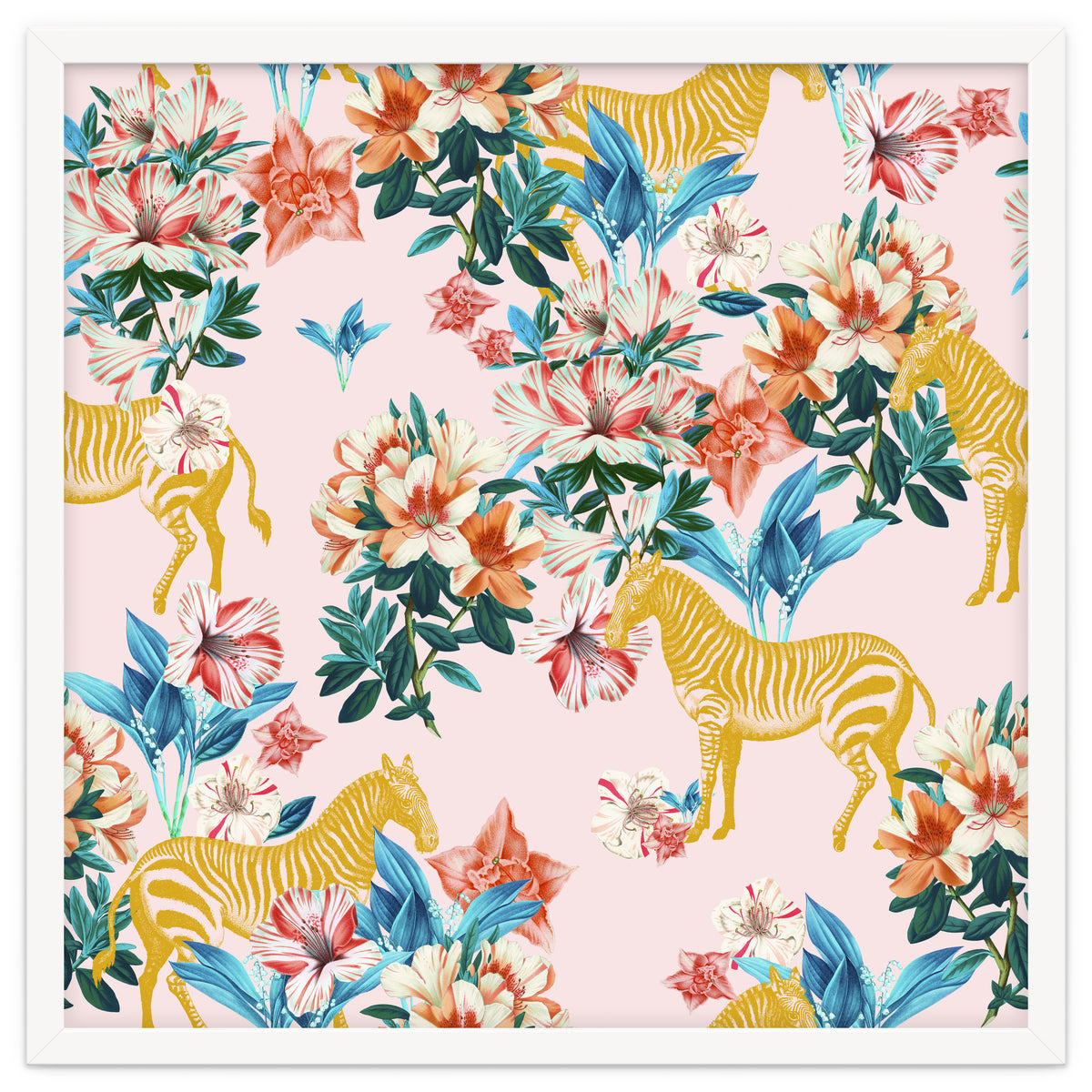 Floral And Zebras