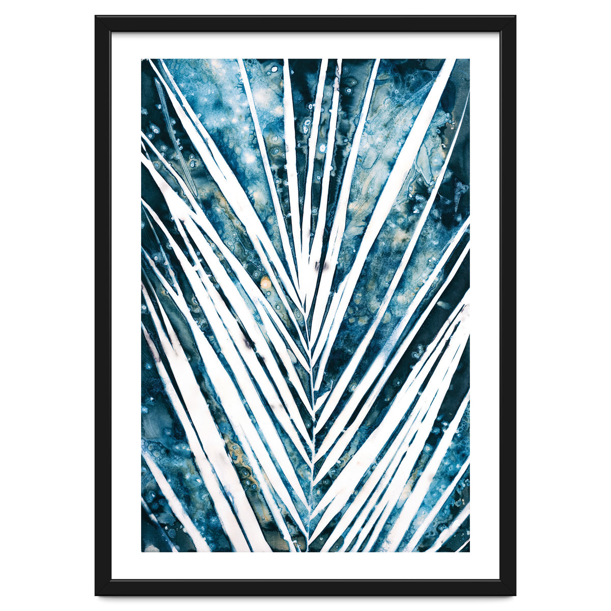 Indigo Blue Botanical Leaves No. 4