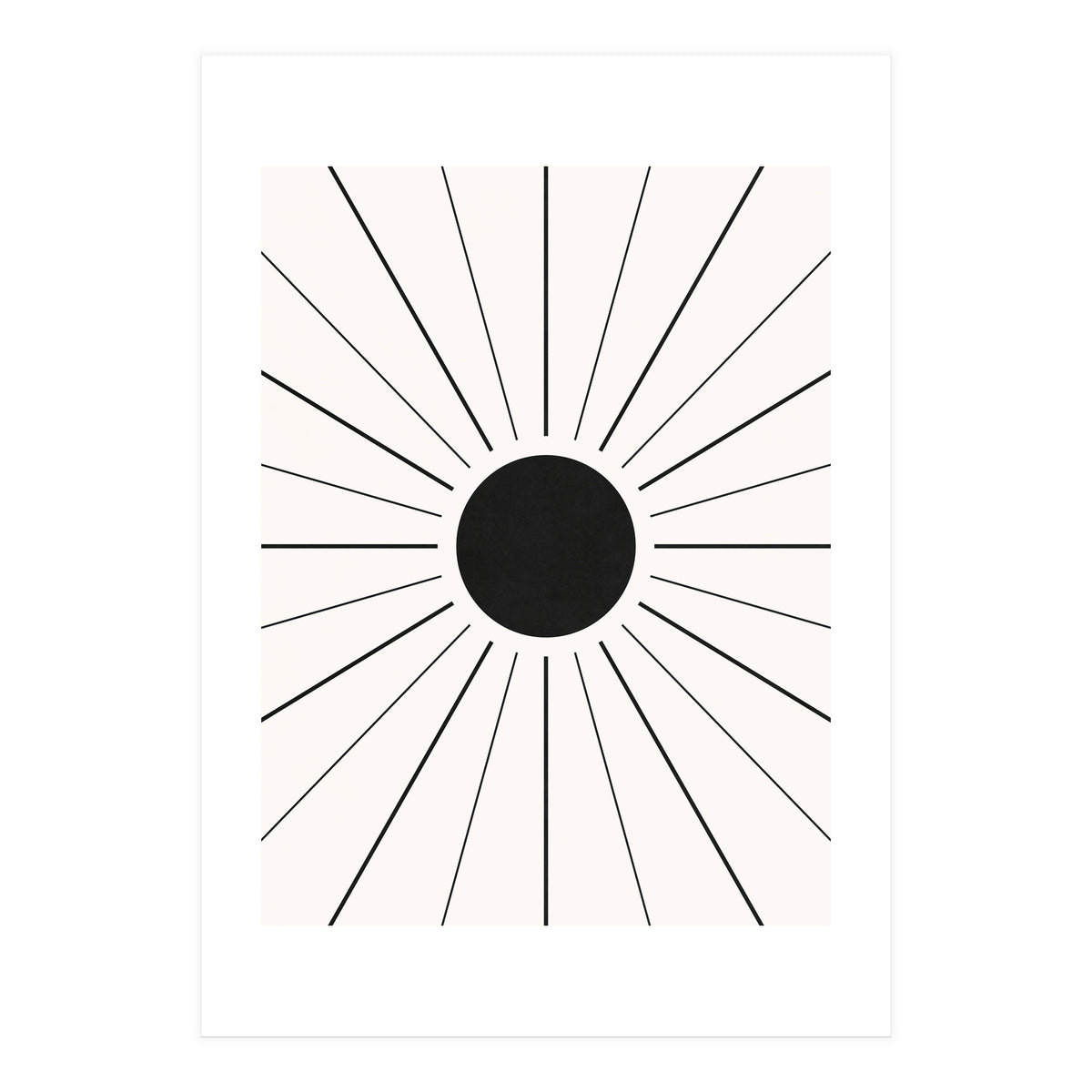 SUN IN LINES - BLACK (Print Only)
