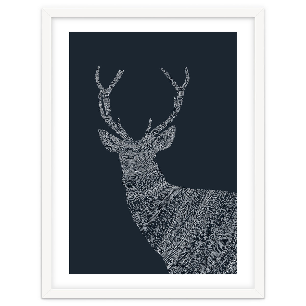 Stag Blue Poster
