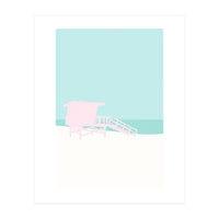 Minimal Lifeguard Tower - Turquoise Coast (Print Only)